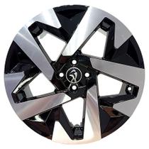 Kit 4 Rodas BRW 2140 TERA Aro 18x6 4x100 Preta Diamantada