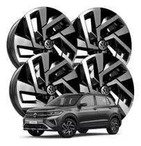 kit 4 rodas do Tcross 2025 aro 16 preta diamantada