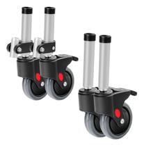 Kit 4 Rodas Frontal E Traseira Cadeira Banho 135kg Sc101b