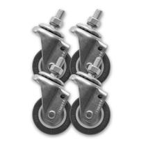 Kit 4 Rodas p/ Móveis 2 Pol BP s Freio c Parafuso Giratório