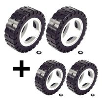 Kit 4 Rodas Plásticas CE35P Reposição Tramontina para Carrinho Cortador Grama Dianteira e Traseira Kit 4 Rodas Plásticas CE35P Reposição Tramontina para Carrinho Cortador Grama Dianteira e Traseira