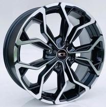 Kit 4 Rodas Renault Sandero rs aro 16 4x100 Preta diamantada