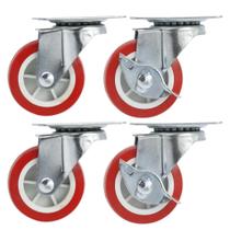 Kit 4 Rodas Rodízios Giratório Reforçada Suporta Até 100 Kg - Gadan