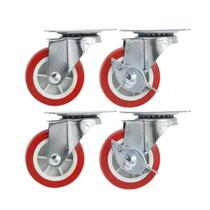 Kit 4 Rodas Rodízios Giratório Reforçada Suporta Até 60 Kg