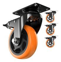 Kit 4 Rodinha Rodízios Roda Reforçada Giratórias 3 Polegadas