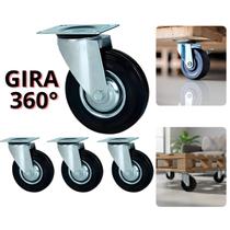 Kit 4 Rodinhas Giratórias 360 Para Móveis Base Plantas Suportes Plataformas Rodízio 32MM