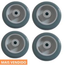 Kit 4 rodinhas modelo 312 para carrinho rodizio tamanho 3 polegadas