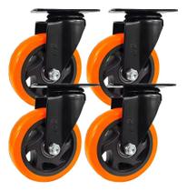 Kit 4 Rodinhas Para Moveis Pesado Industrial Rodízios Resist