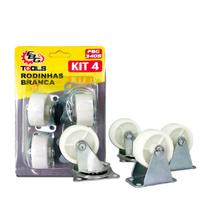 Kit 4 Rodinhas Rodizio Giratorias e Fixas - Tools