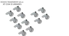 Kit 4 Rodinhas Rodizios Fixos Transparente Rigida para Moveis 38mm
