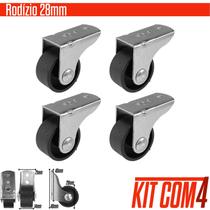 Kit 4 Rodízio Fixo Para Móveis Pesados Suporta 50kg Anti Risco