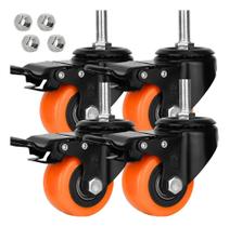 Kit 4 Rodízio Rodas Para Moveis Reforçado 400kg Giratórias C