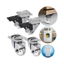 Kit 4 Rodízio Silicone Rodinha 35mm Com E Sem Trava Freio