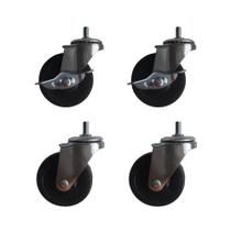 Kit 4 Rodízios Antirrisco Com Freio Para Estante Uteall Kit 4 Rodízios Antirrisco Com Freio Para Estante Uteall