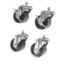 Kit 4 Rodízios Antirrisco De Aço Para Estante Uteall Aramado Kit 4 Rodízios Antirrisco De Aço Para Estante Uteall Aramado