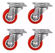 Kit 4 Rodízios Rodas Giro 360 Reforçado Kit 4 Rodízios Rodas Giro 360 Reforçado