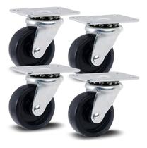 Kit 4 Rodízios Série Leve 10 1.1/4" 32mm Placa - Polipropileno 60kg - Colson Kit 4 Rodízios Série Leve 10 1.1/4" 32mm Placa - Polipropileno 60kg - Colson