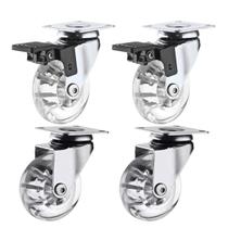 Kit 4 Rodízo Giratório Em Gel Rodinha Silicone Móveis 35Mm