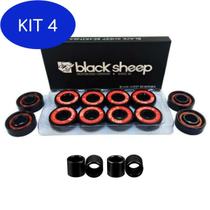 Kit 4 Rolamento Skate Black Sheep Precisão Skate/Longboard