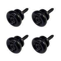 Kit 4 Roldana Luxo Preta Violão Baixo Guitarra Viola Ukulele