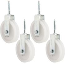 Kit 4 Roldana Plástica 4 cm com Parafuso - Vonder Kit 4 Roldana Plástica 4 cm com Parafuso - Vonder