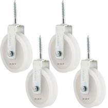 Kit 4 Roldana Plástica 6 cm com Parafuso - Vonder Kit 4 Roldana Plástica 6 cm com Parafuso - Vonder