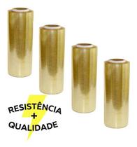 Kit 4 Rolo Bobina Plastico Filme Pvc 28cm X 300m- 300 Metros