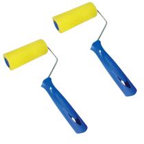 Kit 4 rolo de espuma com cabo 9cm 1341-090 amarelo madeira verniz tigre Kit 4 rolo de espuma com cabo 9cm 1341-090 amarelo madeira verniz tigre