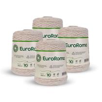 Kit 4 Rolos Barbante EuroRoma CRU n10 - 600g
