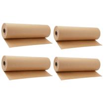 Kit 4 Rolos De Papel Semi Kraft Pardo Bobina 60cm X 200m Mascaramento e Automotivo