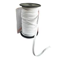 Kit 4 Rolos Elásticos Chato Número 6 De 0.4Mm Branco De 50M