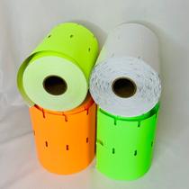 Kit 4 rolos etiqueta tag para gôndola - 2 tamanhos: 110x30 inteira e/ou 55x30 com picote - LOGIKA INFORMATICA