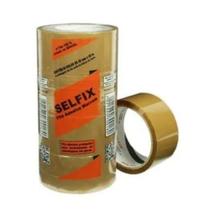 Kit 4 rolos Fita adesiva marrom de 45 mm x 40 m- SELFIX