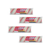 Kit 4 Rolos para Pintura Não Respinga Econ 10mmx23cm Castor Kit 4 Rolos para Pintura Não Respinga Econ 10mmx23cm Castor