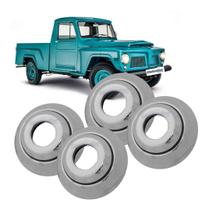 Kit 4 Roseta Calço Acab Maçaneta Manivela F75 Rural Willys