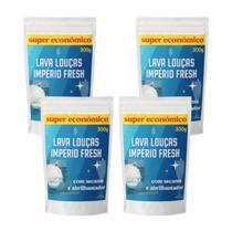 Kit 4 Sabão Detergente Pó Máquina Lavar Louças 300g - Lar Fresh