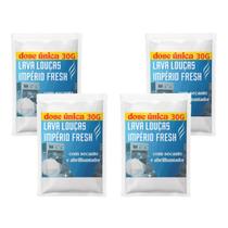 Kit 4 Sabão Detergente Pó Máquina Lavar Louças 30g - Lar Fresh