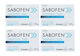Kit 4 Sabonete Antisséptico Sabofen 100g - Megalabs