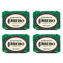 Kit 4 Sabonete em Barra 90g Amazonian Óleo de Palma Vegetal Hipoalergênico Phebo