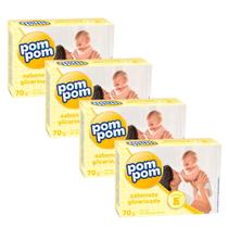 Kit 4 Sabonete em Barra Pom Pom Glicerina 70g