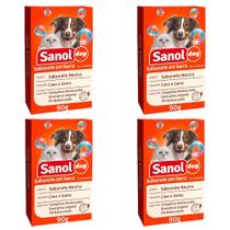 Kit 4 Sabonete em Barra Sanol Dog Neutro p Cães e Gatos 90g - Sanoldog