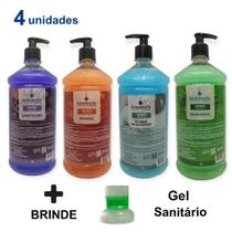 Kit 4 Sabonete Líquido 1 Litro Grande Delicioso Consistente Corporal Mão Aroma Senalândia - Envio Já