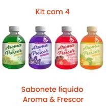 Kit 4 Sabonete Líquido Fuzetto Aroma e Frescor 250ml