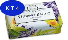 Kit 4 Sabonete Natural Giorno Bagno Lavanda E Baunilha 180G