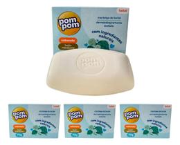 Kit 4 sabonete pompom barra 70g hidratante Kit 4 sabonete pompom barra 70g hidratante