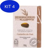 Kit 4 Sabonete Vegetal Orgânico Castanha Do Pará 100G