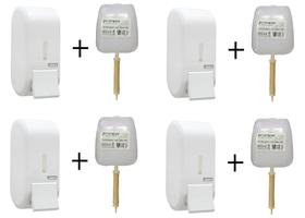 Kit 4 Saboneteiras Compacta Premisse Urban Branca Kit 4 Saboneteiras Compacta Premisse Urban Branca