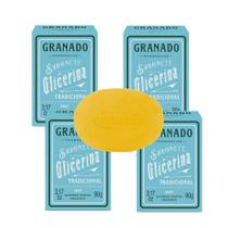 Kit 4 Sabonetes em Barra 90g Glicerina Tradicional Vegetal Granado