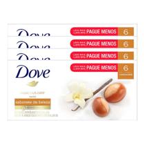 Kit 4 Sabonetes Em Barra Dove Karite 90g 6 Unidades