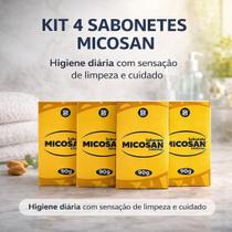 Kit 4 Sabonetes em Barra Micosan Original 90g Uso Diário Corporal Kit 4 Sabonetes em Barra Micosan Original 90g Uso Diário Corporal